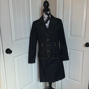 BISOU BISOU Denim Blazer & Skirt